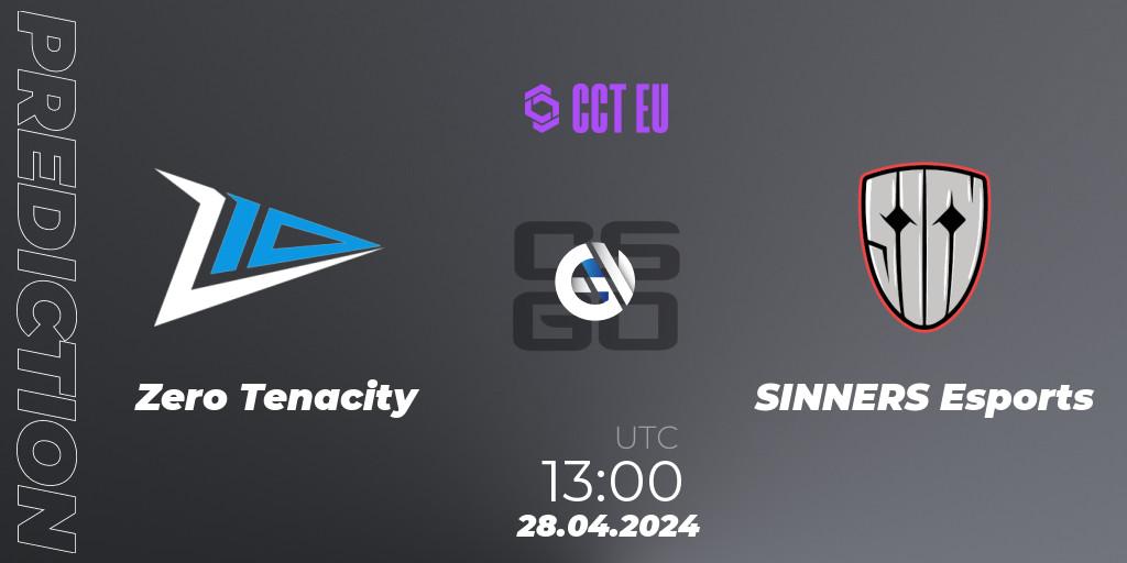 Pronósticos Zero Tenacity - SINNERS Esports. 28.04.24. CCT Season 2 Europe Series 1 - CS2 (CS:GO)