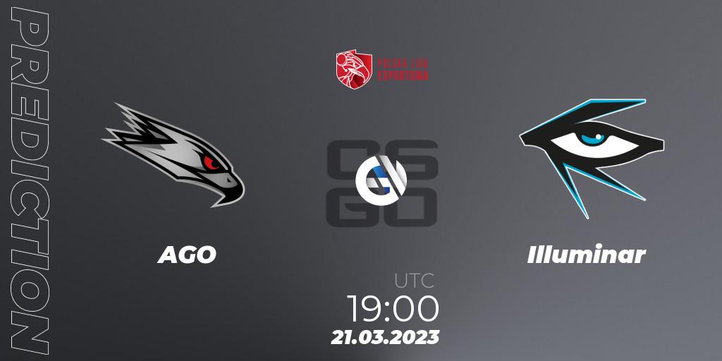 Pronósticos AGO - Illuminar. 21.03.23. Polska Liga Esportowa 2023: Split #1 - CS2 (CS:GO)