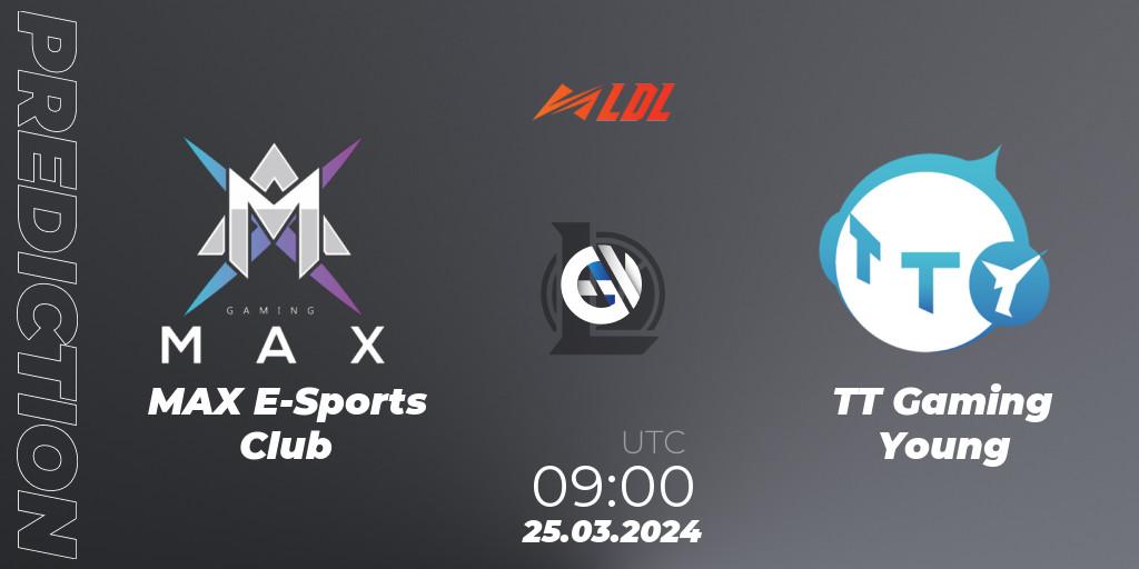 Pronósticos MAX E-Sports Club - TT Gaming Young. 25.03.24. LDL 2024 - Stage 2 - LoL