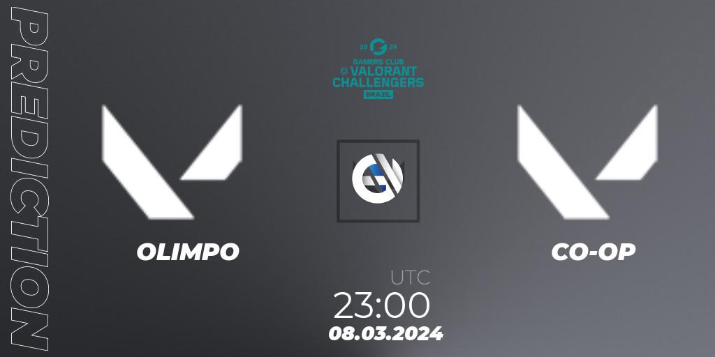 Pronósticos OLIMPO - CO-OP. 08.03.2024 at 23:10. VALORANT Challengers Brazil 2024: Split 1 - VALORANT