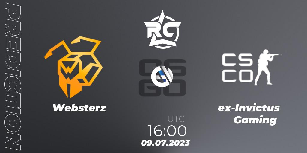 Pronósticos Websterz - ex-Invictus Gaming. 09.07.2023 at 16:00. Russian Cybersport League 2023: Regular Season - Counter-Strike (CS2)