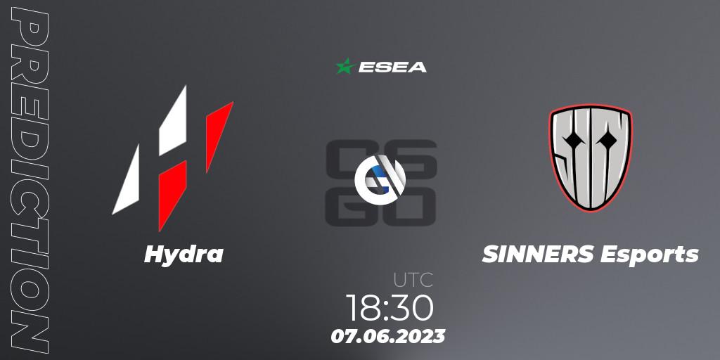 Pronósticos Hydra - SINNERS Esports. 07.06.2023 at 16:15. ESEA Advanced Season 45 Europe - Counter-Strike (CS2)