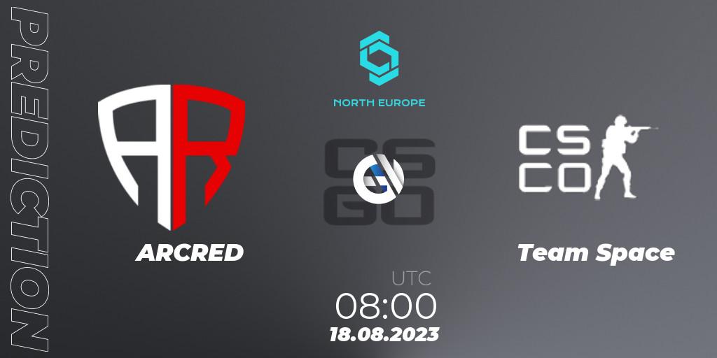 Pronósticos ARCRED - Team Space. 18.08.2023 at 08:00. CCT North Europe Series #7 - Counter-Strike (CS2)
