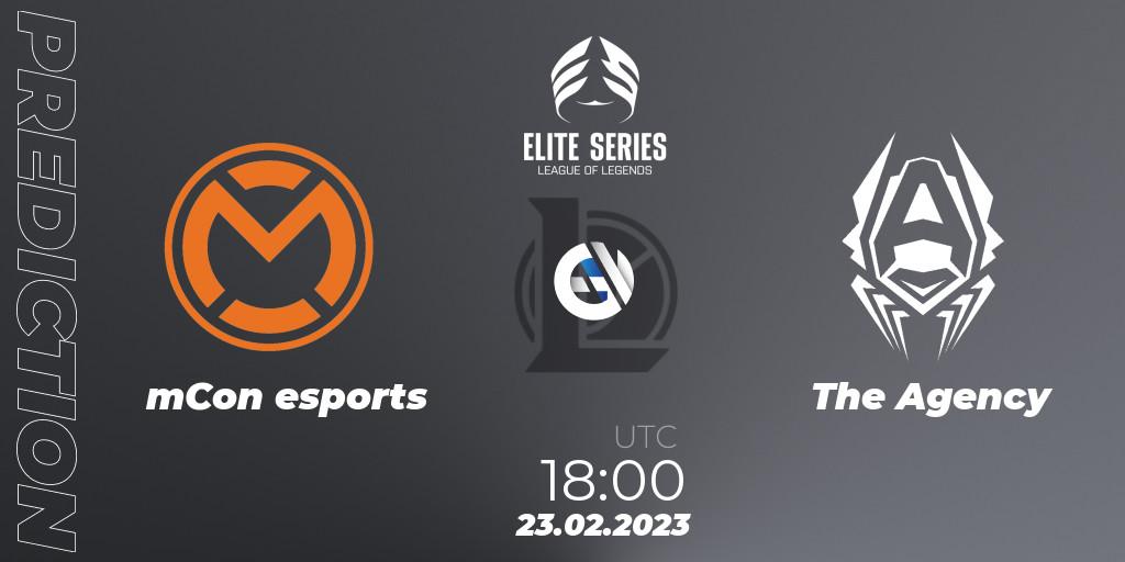 Pronósticos mCon esports - The Agency. 23.02.23. Elite Series Spring 2023 - Group Stage - LoL