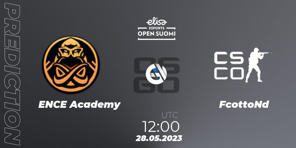 Pronósticos ENCE Academy - FcottoNd. 28.05.2023 at 12:10. Elisa Open Suomi Season 5 - Counter-Strike (CS2)