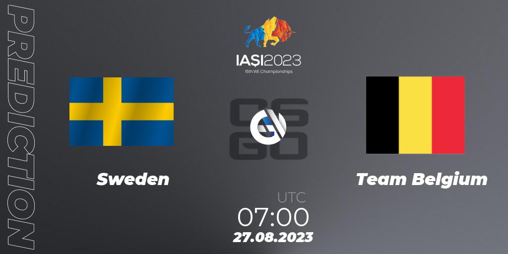 Pronósticos Sweden - Team Belgium. 27.08.2023 at 21:00. IESF World Esports Championship 2023 - Counter-Strike (CS2)