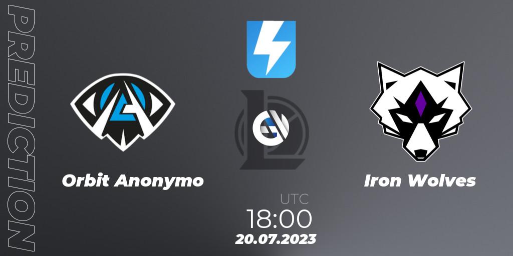 Pronósticos Anonymo Esports - Iron Wolves. 20.06.2023 at 18:00. Ultraliga Season 10 2023 Regular Season - LoL