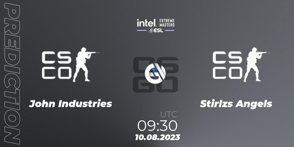 Pronósticos John Industries - Stirlzs Angels. 10.08.2023 at 09:30. IEM Sydney 2023 Oceania Open Qualifier 1 - Counter-Strike (CS2)