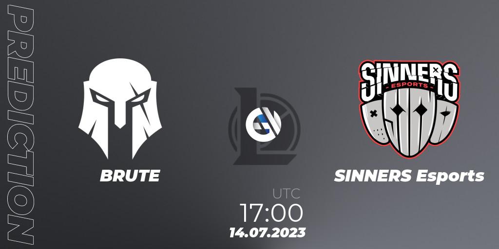 Pronósticos BRUTE - SINNERS Esports. 20.06.2023 at 17:00. Hitpoint Masters Summer 2023 - Group Stage - LoL