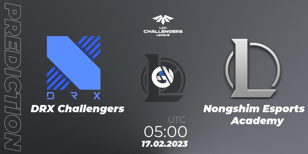Pronósticos DRX Challengers - Nongshim Esports Academy. 17.02.23. LCK Challengers League 2023 Spring - LoL