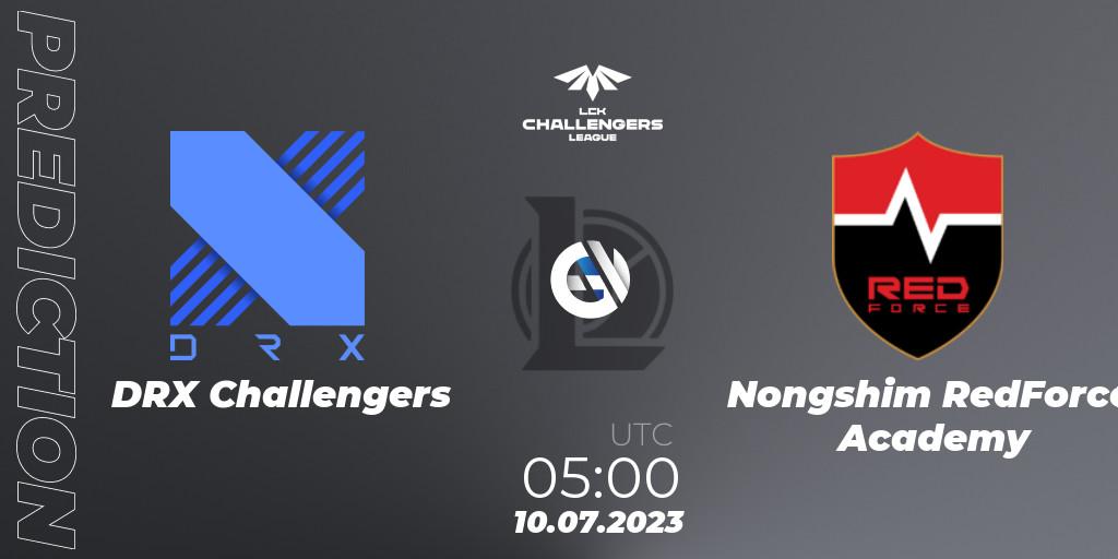 Pronósticos DRX Challengers - Nongshim RedForce Academy. 10.07.23. LCK Challengers League 2023 Summer - Group Stage - LoL