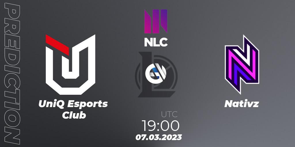 Pronósticos UniQ Esports Club - Nativz. 07.03.2023 at 19:00. NLC 1st Division Spring 2023 - LoL