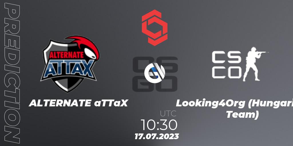 Pronósticos ALTERNATE aTTaX - Looking4Org (Hungarian Team). 17.07.2023 at 10:30. CCT Central Europe Series #7 - Counter-Strike (CS2)