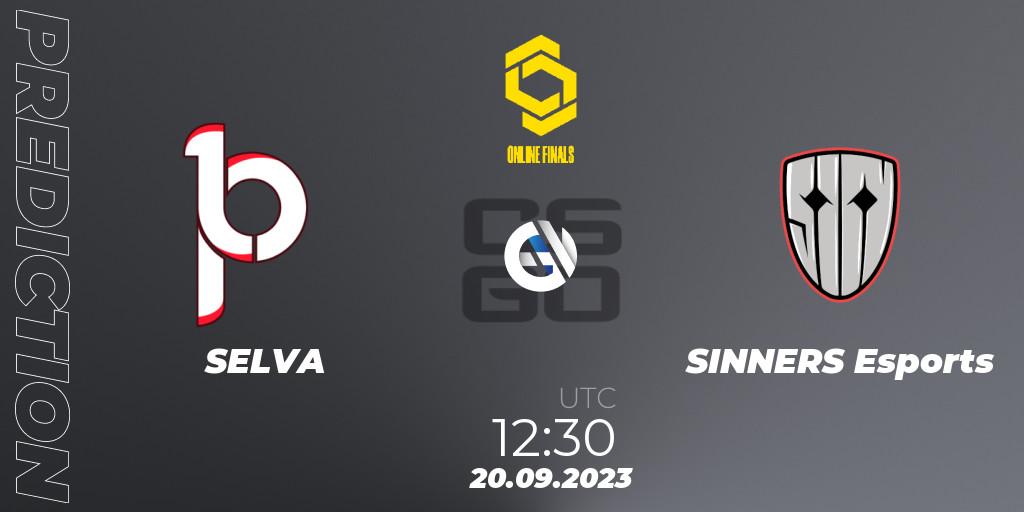 Pronósticos SELVA - SINNERS Esports. 20.09.23. CCT Online Finals #3 - CS2 (CS:GO)