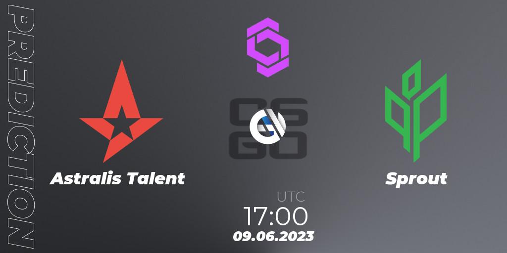 Pronósticos Astralis Talent - Sprout. 09.06.2023 at 13:45. CCT West Europe Series 4 - Counter-Strike (CS2)