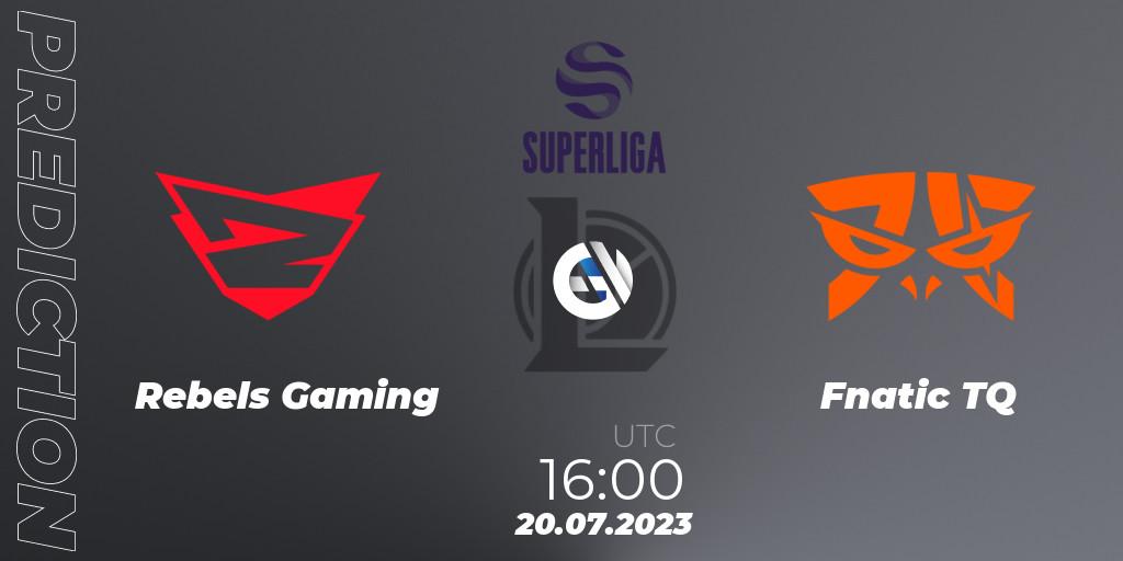 Pronósticos Rebels Gaming - Fnatic TQ. 22.06.2023 at 17:00. Superliga Summer 2023 - Group Stage - LoL
