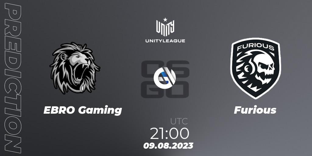Pronósticos EBRO Gaming - Furious. 09.08.23. LVP Unity League Argentina 2023 - CS2 (CS:GO)