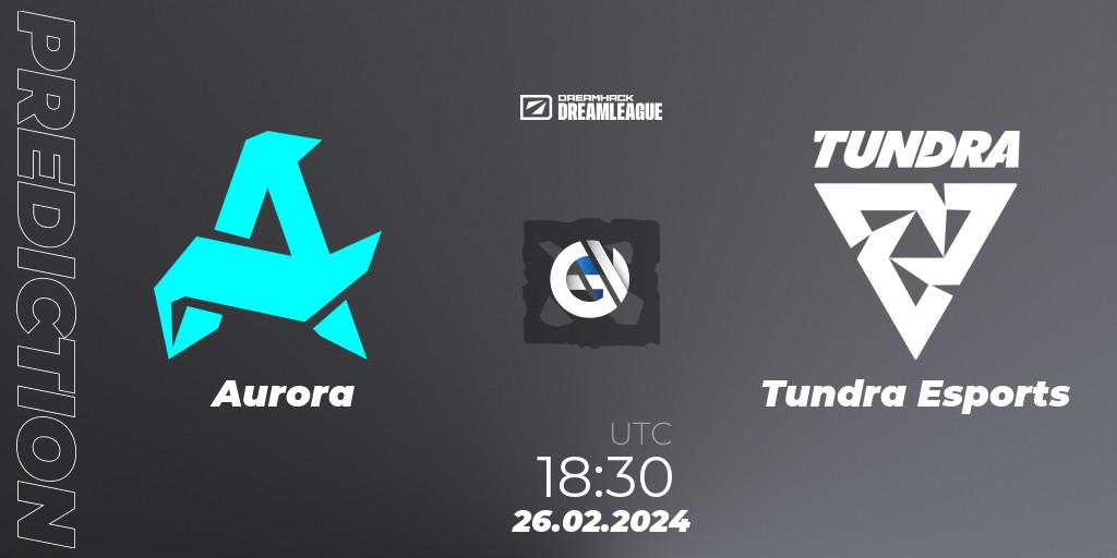 Pronósticos Aurora - Tundra Esports. 26.02.2024 at 19:09. DreamLeague Season 22 - Dota 2
