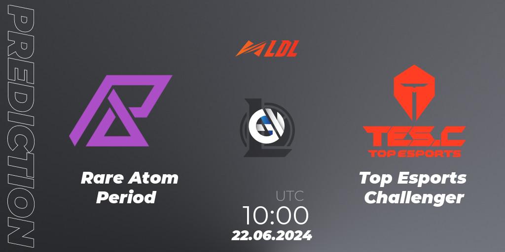 Pronósticos Rare Atom Period - Top Esports Challenger. 22.06.2024 at 08:30. LDL 2024 - Stage 3 - LoL