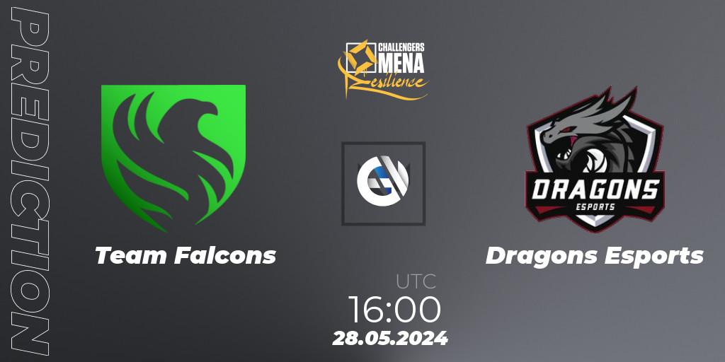 Pronósticos Team Falcons - Dragons Esports. 28.05.2024 at 16:00. VALORANT Challengers 2024 MENA: Resilience Split 2 - GCC and Iraq - VALORANT