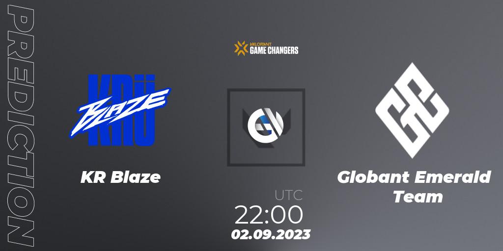 Pronósticos KRÜ Blaze - Globant Emerald Team. 02.09.2023 at 22:00. VCT 2023: Game Changers LAS - Playoffs - VALORANT