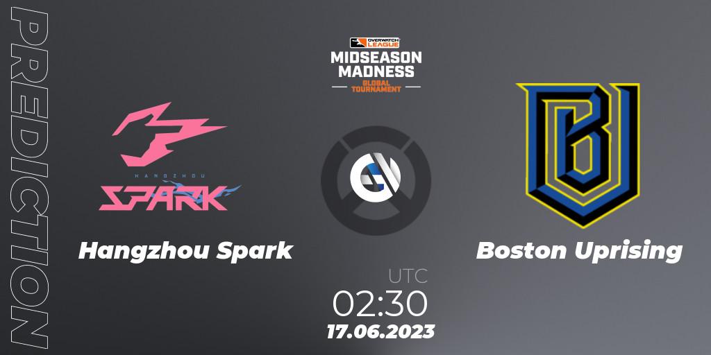 Pronósticos Hangzhou Spark - Boston Uprising. 17.06.23. Overwatch League 2023 - Midseason Madness - Overwatch