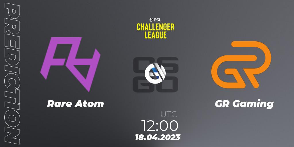 Pronósticos Rare Atom - GR Gaming. 18.04.2023 at 12:00. ESL Challenger League Season 45: Asia-Pacific - Counter-Strike (CS2)