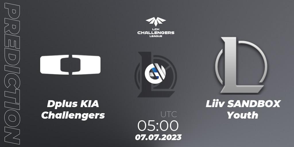 Pronósticos Dplus KIA Challengers - Liiv SANDBOX Youth. 07.07.23. LCK Challengers League 2023 Summer - Group Stage - LoL