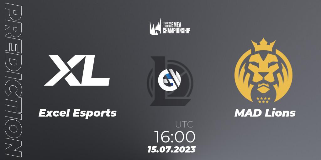 Pronósticos Excel Esports - MAD Lions. 15.07.23. LEC Summer 2023 - Group Stage - LoL