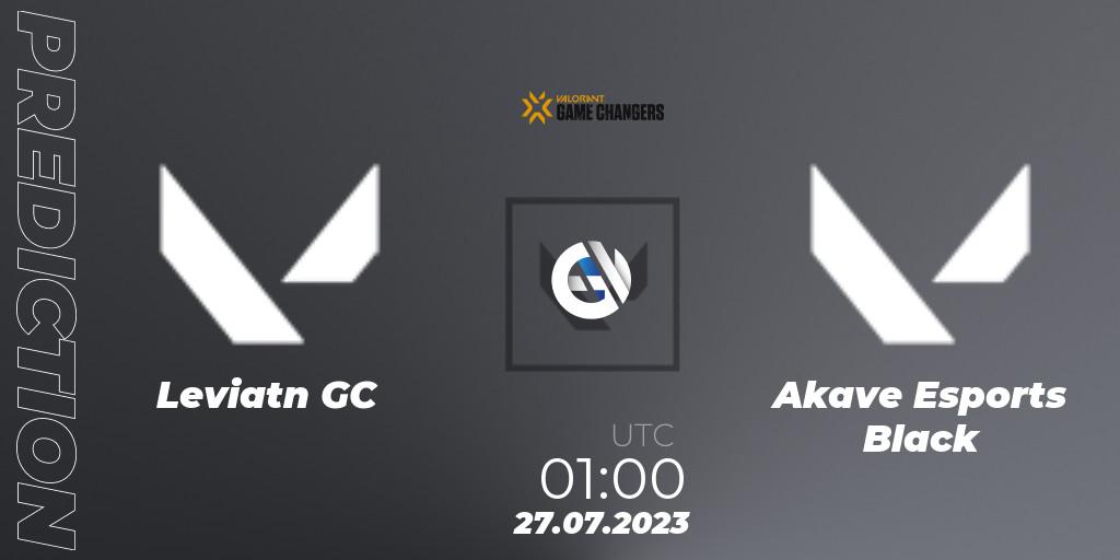 Pronósticos Leviatán GC - Akave Esports Black. 27.07.2023 at 01:00. VCT 2023: Game Changers Latin America North - VALORANT