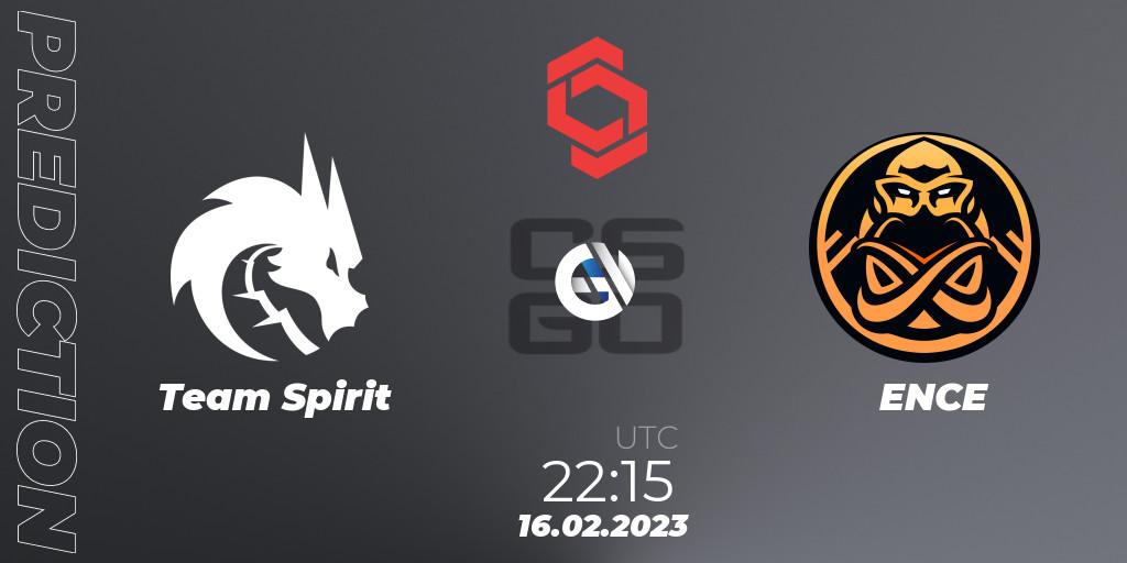Pronósticos Team Spirit - ENCE. 16.02.23. CCT Central Europe Series Finals #1 - CS2 (CS:GO)