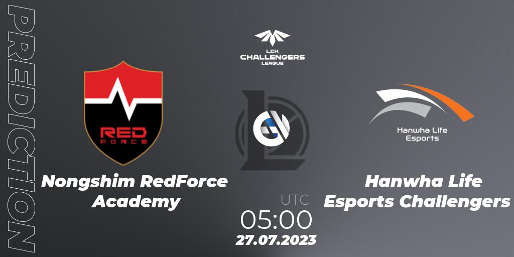 Pronósticos Nongshim RedForce Academy - Hanwha Life Esports Challengers. 27.07.23. LCK Challengers League 2023 Summer - Group Stage - LoL