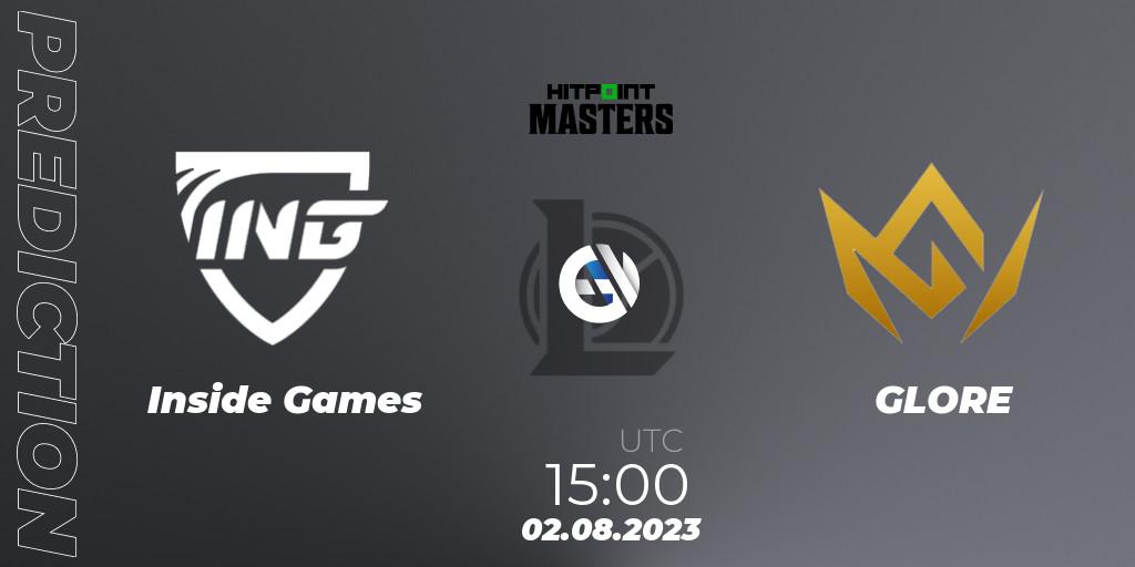 Pronósticos Inside Games - GLORE. 02.08.23. Hitpoint Masters 2024 Promotion - LoL