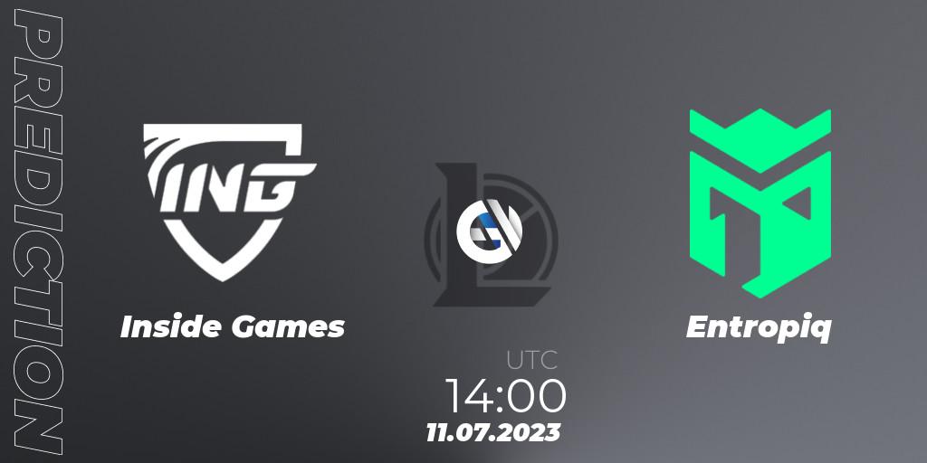 Pronósticos Inside Games - Entropiq. 16.06.2023 at 17:00. Hitpoint Masters Summer 2023 - Group Stage - LoL