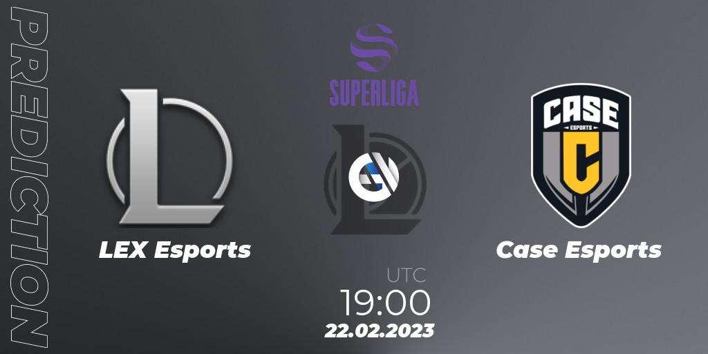 Pronósticos LEX Esports - Case Esports. 22.02.2023 at 19:00. LVP Superliga 2nd Division Spring 2023 - Group Stage - LoL