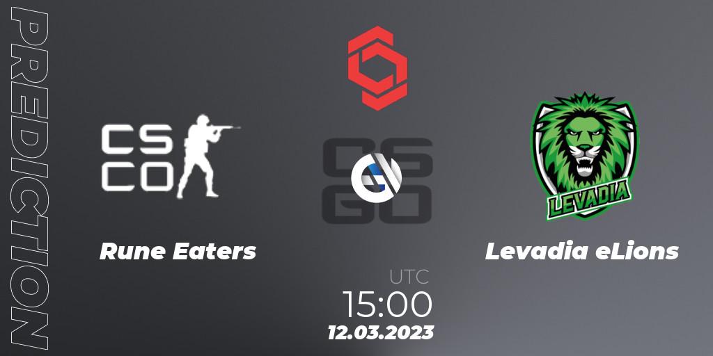 Pronósticos Rune Eaters - Levadia eLions. 12.03.2023 at 15:50. CCT Central Europe Series 5 Closed Qualifier - Counter-Strike (CS2)