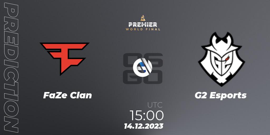 Pronósticos FaZe Clan - G2 Esports. 14.12.23. BLAST Premier World Final 2023 - CS2 (CS:GO)