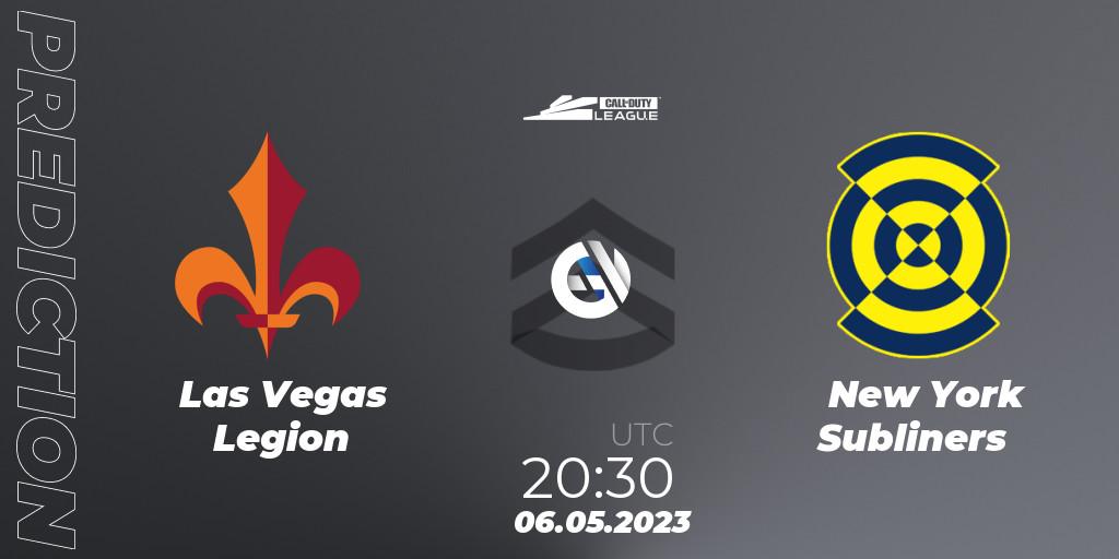 Pronósticos Las Vegas Legion - New York Subliners. 06.05.2023 at 20:30. Call of Duty League 2023: Stage 5 Major Qualifiers - Call of Duty