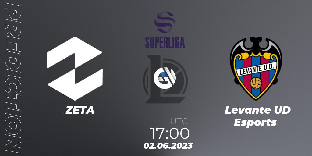 Pronósticos ZETA - Levante UD Esports. 02.06.2023 at 16:55. LVP Superliga 2nd Division 2023 Summer - LoL
