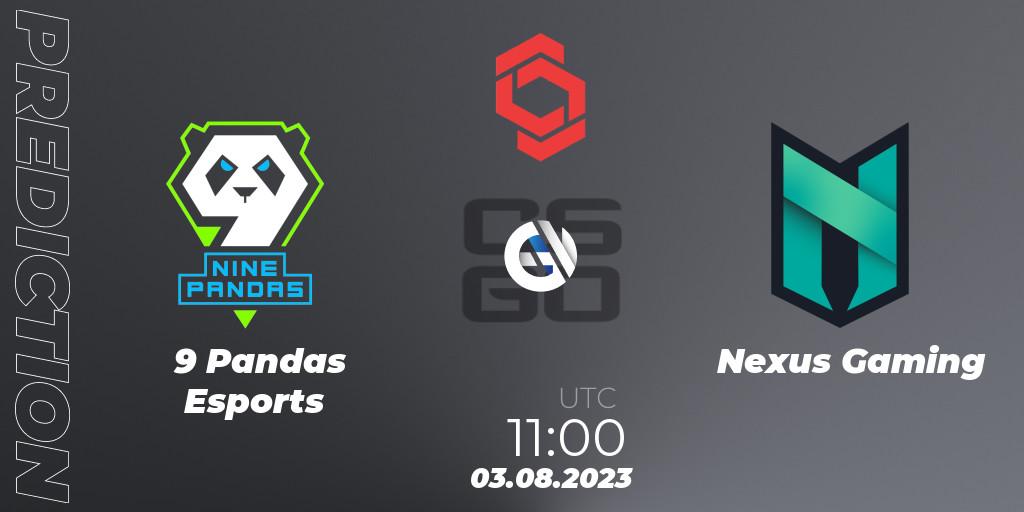 Pronósticos 9 Pandas Esports - Nexus Gaming. 03.08.2023 at 11:00. CCT Central Europe Series #7 - Counter-Strike (CS2)