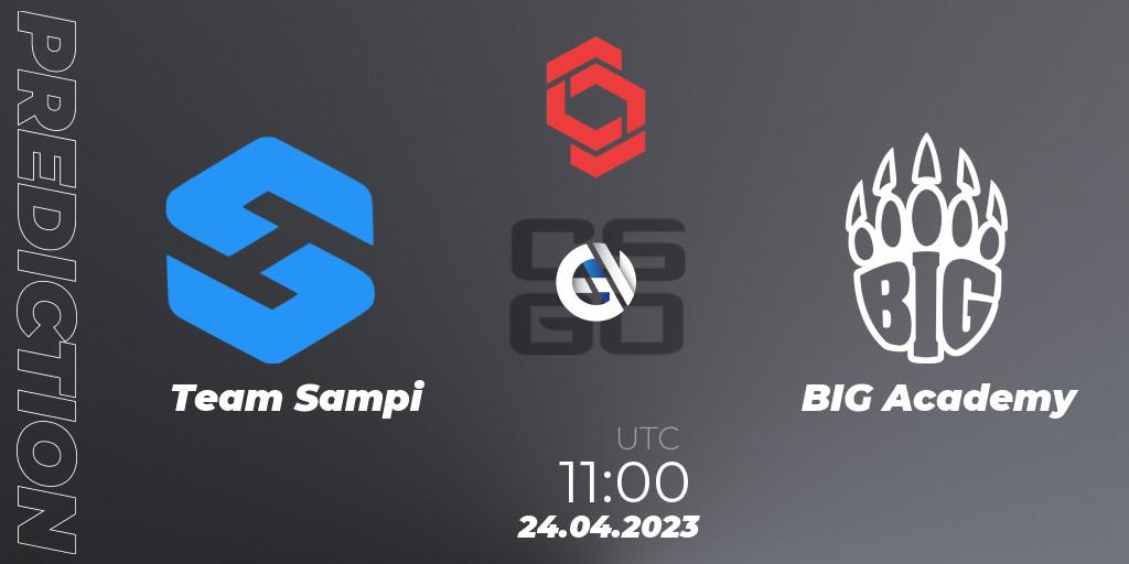 Pronósticos Team Sampi - BIG Academy. 24.04.2023 at 11:00. CCT Central Europe Series #6 - Counter-Strike (CS2)