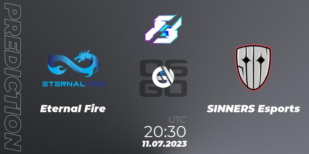 Pronósticos Eternal Fire - SINNERS Esports. 11.07.2023 at 20:30. Gamers8 2023 Europe Open Qualifier 2 - Counter-Strike (CS2)