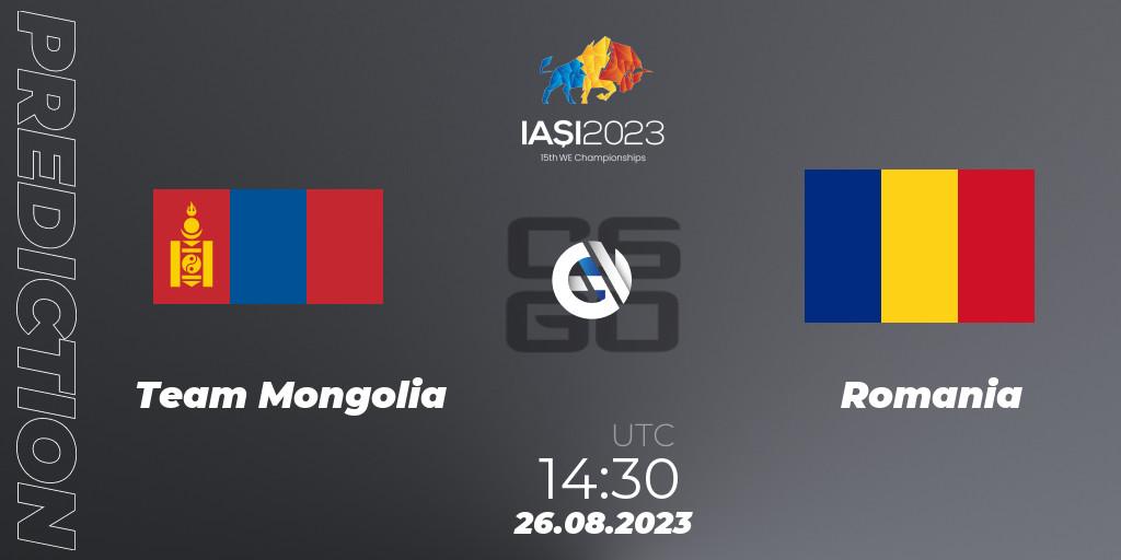 Pronósticos Team Mongolia - Romania. 27.08.2023 at 08:30. IESF World Esports Championship 2023 - Counter-Strike (CS2)