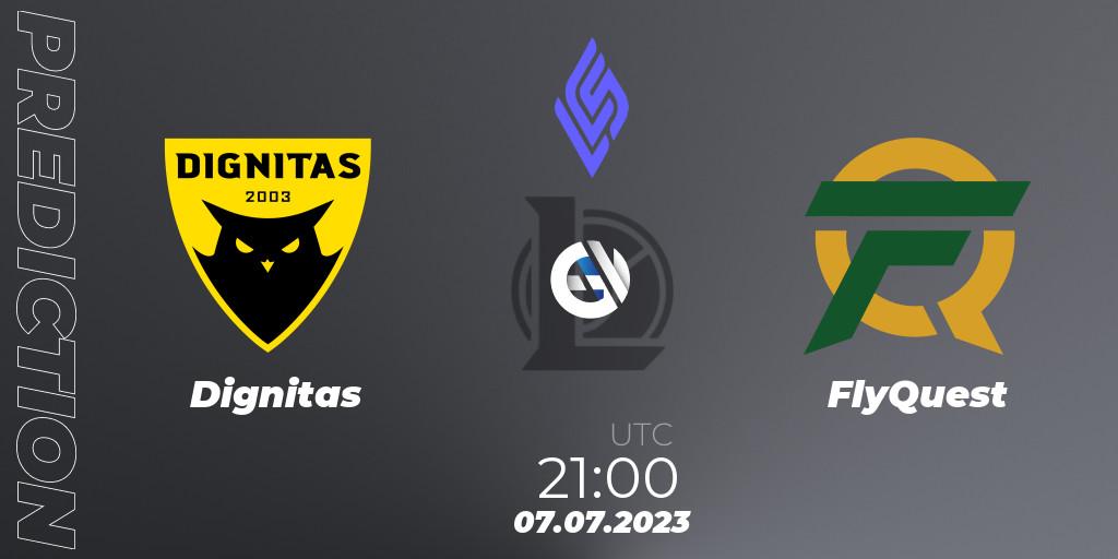 Pronósticos Dignitas - FlyQuest. 07.07.2023 at 21:00. LCS Summer 2023 - Group Stage - LoL