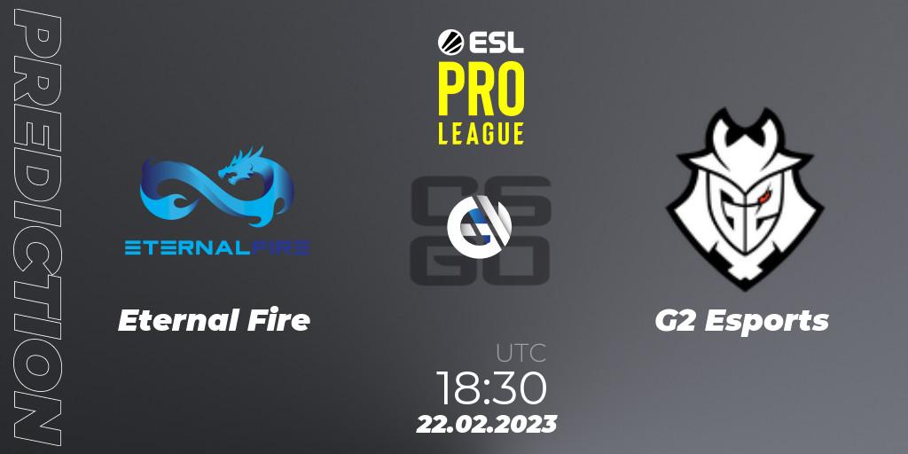 Pronósticos Eternal Fire - G2 Esports. 22.02.2023 at 18:30. ESL Pro League Season 17 - Counter-Strike (CS2)