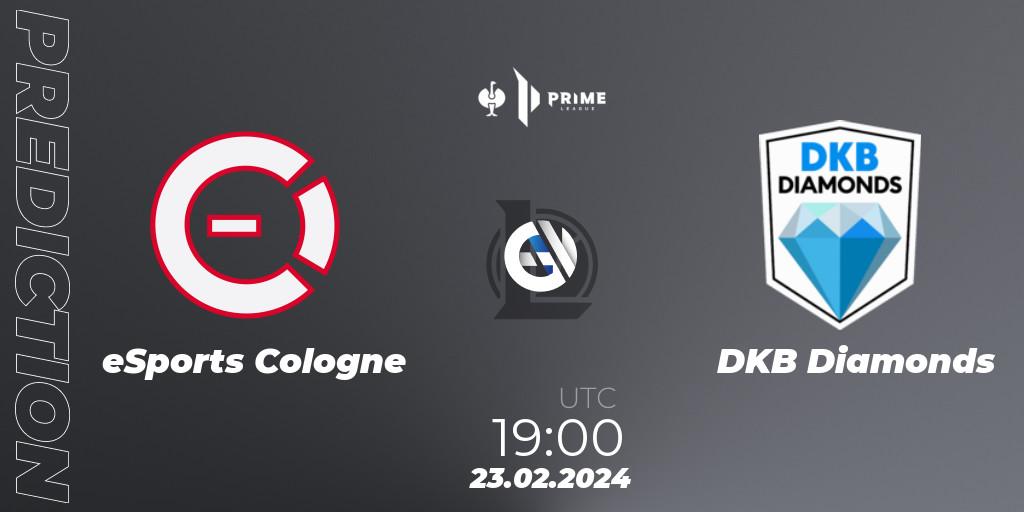 Pronósticos eSports Cologne - DKB Diamonds. 23.02.24. Prime League 2nd Division - LoL