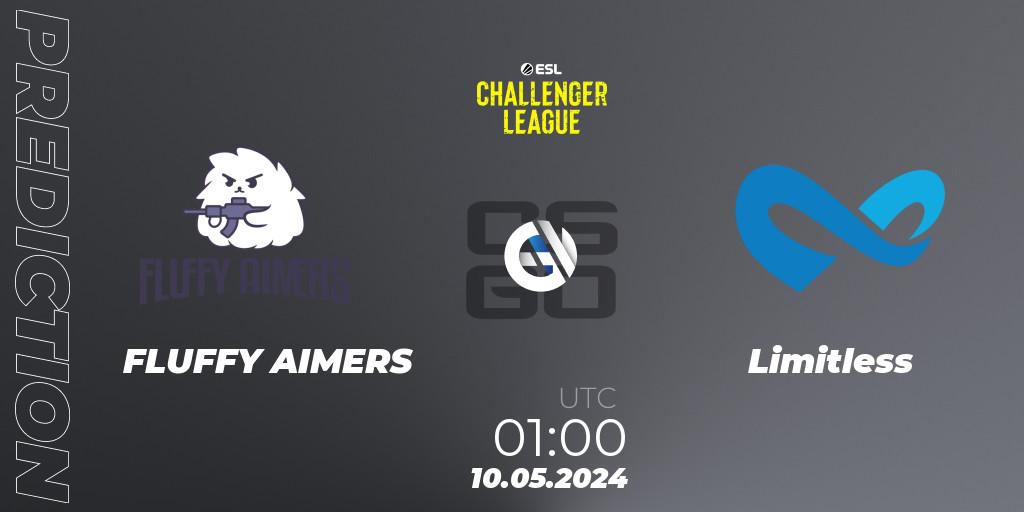 Pronósticos FLUFFY AIMERS - Limitless. 10.05.2024 at 01:00. ESL Challenger League Season 47: North America - Counter-Strike (CS2)