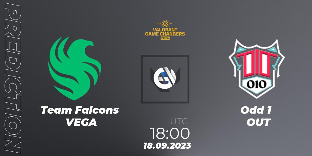 Pronósticos Team Falcons VEGA - Odd 1 OUT. 18.09.2023 at 18:00. VCT 2023: Game Changers EMEA Stage 3 - Group Stage - VALORANT