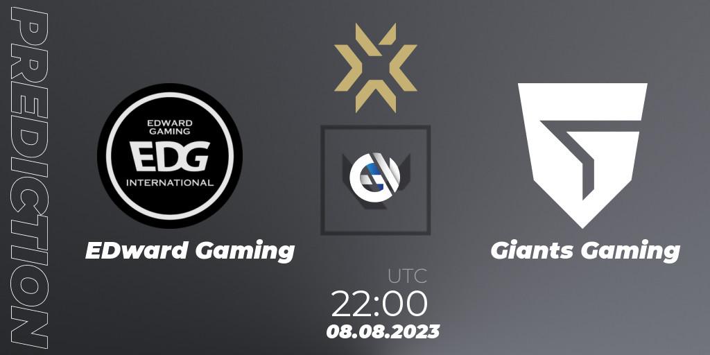 Pronósticos EDward Gaming - Giants Gaming. 09.08.23. VALORANT Champions 2023 - VALORANT