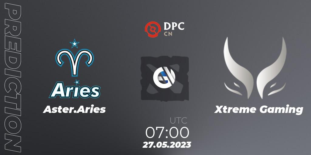 Pronósticos Aster.Aries - Xtreme Gaming. 27.05.23. DPC 2023 Tour 3: CN Division I (Upper) - Dota 2